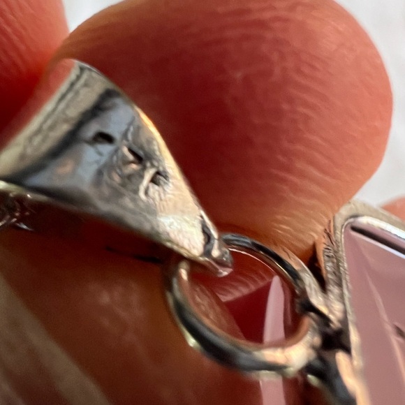 Rose Quartz + Amethyst + Hemimorphite Pendant Necklace Natural Crystal Spiritual - Picture 4 of 4